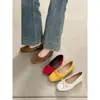 Primer Encuentro Jifa Bailarinas Francesas con Lazo Mujer Nuevas Otoño 2026 Retro Suaves de Corte Bajo Punta Redonda Zapatos de Salón