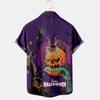 Camisa de hombre nueva de comercio exterior transfronterizo 2023, estación independiente, serie Halloween, impresión digital, fabricantes de fuentes masculinas