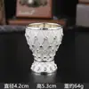 Copo de Metal com Padrão de Diamante Retrô, Taça Decorativa Dourada Cravejada com Diamantes, Ornamento para Aprimorar a Atmosfera do Balcão de Bar Ktv