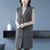 Cardigan Colete Tricotado Estilo Coreano Simples Novo Solto Tamanho Grande Estilo Preguiçoso para Mulheres Casual Comprimento Médio V Outono e Inverno de 2026
