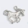 Accesorios de joyería hechos a mano para bricolaje, venta al por mayor, accesorios de aleación, lindo animal, caballo de plata antiguo, accesorios, pulsera, collar, colgante