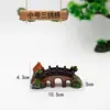 Decoración de paisaje para pecera resina puente de arco vintage pequeño puente colgante pecera tanque acuático micropaisaje paisaje decoración de puente de paisaje