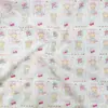 Tecido de Algodão 40 Fios Estampado Digital de Desenhos Animados Algodão Penteado Emenda Laço Urso Vestido Roupas Infantis Roupas Femininas Tecido