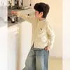 Roupas Infantis Aimo Beibei Moda Outono 2026 Jaqueta Suéter Bordada para Meninos e Meninas, Cardigan de Tricô com Fio de Lã