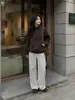 Moda Outono 2026 Nova Jaqueta Casual Versátil Chique Solta Top Coreano Retrô Gola Alta Casaco Curto para Mulheres