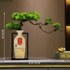 Más de un año florero creativo bienvenida pino fortuna decoración nuevo chino sala de estar mueble de TV oficina inauguración inauguración de casa