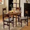 Mesa Redonda Retráctil Estilo Francés de Mediados de Siglo Toda de Madera Maciza Mesa de Comedor Oval Plegable Mesa Retro para Apartamento Pequeño Mesa de Comedor