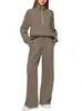Conjunto Unisex de Dos Piezas Amazon Europeo y Americano 2026: Conjunto Informal de Sudadera con Media Cremallera y Pantalones de Chándal de Pierna Ancha
