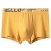 Calzoncillos tipo bóxer para hombre, Slips elásticos de poliéster con cintura elástica estampada