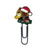 Clipes de Papel Decorativos de Rena de Natal em PVC Material de Escritório Clipes Marcadores de Página Clipes Criativos DIY para Caderno