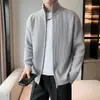 Chaqueta de punto Duffian guapa chaqueta para hombre primavera y otoño 2022 nueva moda coreana delgada con cuello cárdigan suéter guapo