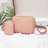 Bolso de dama de alta gama 2024 nuevo comercio exterior bolso de mensajero de dos piezas bordado de ondas bolso de hombro bolsos al por mayor