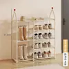 Zapatero para entrada de casa, multicapa, resistente y duradero, estante de almacenamiento estrecho y simple para uso en interiores, atractivo zapatero para niños