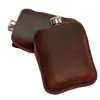 Petaca de acero inoxidable para exteriores con funda de cuero, mini botella de vino portátil, funda protectora, funda vintage de cuero para botella de vino, empaque de vino