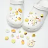 Zuecos Lindos y de Moda Estilo Ins Accesorios DIY Hebillas de Zapato Desmontables Flor de Zapato de Ballet Dibujos Animados 3D Accesorios