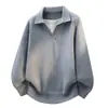 2026 Nuevo Otoño/Invierno Transfronterizo Suéter de Punto Pulóver Sencillo con Cuello de Solapa Falso para Hombre Ropa de Punto Talla Grande Camisa Básica Casual
