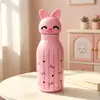 Nueva taza termo infantil de animal lindo, taza con pajita de dibujos animados de acero inoxidable 316, taza de agua de alta estética para regalo de estudiante
