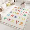 Alfombra de suelo colorida con letras transfronterizas para sala de estar, alfombra lavable para habitación infantil, tapete de juego, alfombra de suelo antideslizante de rayuela para dormitorio