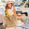 Bolsa de Praia Dobrável Novo Estilo Transfronteiriça, Bolsa de Mão em Rede, Bolsa de Ombro Feminina, Sacola de Compras, Bolsa de Viagem de Verão para Exterior