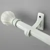 Cortinero romano, aleación de zinc, barra simple o doble, con ganchos perforados, riel para cortinas para uso doméstico, sala de estar, estilo columna romana