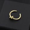 Anillos Trenzados para Parejas Hombres y Mujeres Coreanos Simples de Gama Alta Conservación del Color Galvanizado en Oro Real Sin Níquel Anillos Trenzados para el Dedo Índice
