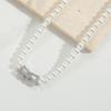 Collar de Perlas para Clavícula con Colgante de Doble Anillo de Temperamento Exagerado Caliente Europeo y Americano Estilo Sencillo de Nicho Mismo Estilo que las Celebridades de Internet