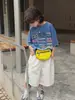 Pantalones Cortos Casuales Sueltos Transpirables de Pierna Ancha de Longitud Media en Denim Ligero Nuevos de Verano 2026 para Niños de Cheese and Meow Boys