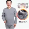 Ropa interior térmica con forro polar para hombre de otoño e invierno Suéter de punto con cuello redondo para hombre Ropa exterior para hombre Top base Ropa engrosada de otoño