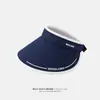 Chapéu de Sol Ins de Borracha Preto Estilo Coreano Chapéu de Sol com Top Aberto Chapéu de Palha Largo da Moda Headband Chapéu de Sol Feminino
