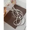 Colar Retro Francês com Contas de Pérola Moda Luxo Leve Corrente de Suéter de Alta Qualidade Nicho Temperamento Joia Versátil Atacado