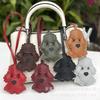 Nuevo Colgante de Bolso Perro de Peluche Llavero Cachorro Piel Sintética Accesorios Colgante Perro de Dibujos Animados Colgante Cuero de Peluche