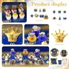 Feliz Cumpleaños Serie Azul Dorado Set de Vajilla para Fiesta de Cumpleaños Tenedor Boda Festiva Cuchara Plato de Cena Vajilla