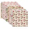 Ww006 Papel de Material para Bloc de Notas Acuarela Retro Transfronterizo Rosa Roja Clipart Papel de Fondo para Tarjetas