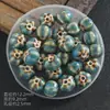 Accesorios para Joyería DIY Cuentas Pequeñas de Cerámica Retro Calabaza Pulsera Accesorios para Ropa Cuentas Sueltas Materiales para Manualidades con Cuentas Tejido a Mano