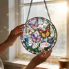 Cuatro Estaciones de Vitalidad Primaveral, Decoraciones Colgantes de Flores y Pájaros, Película de Color Acrílico 2D, Deslumbrantes Decoraciones Coloridas para Ventanas, Decoraciones para Porche, Accesorios