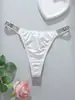 Pantalones T de Moda al por Mayor Ropa Interior Sexy Estilo Europeo y Americano Venta al por Mayor Transfronteriza de Baja Cintura Pura Deseo de Corte Alto Calzones Blancos