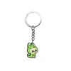 Serie de tela de tirar de dibujos animados, gancho para mochila escolar de goma suave de PVC, llavero, colgante DIY, regalo, llavero en stock, venta al por mayor