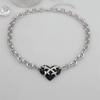 Collar Negro de Amor del Mismo Estilo de TikTok Estilo Coreano Ins Collar de Chica Dulce y Cool Cadena Corta y Simple de Clavícula de Nuevo Estilo