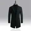 Amazon AliExpress venta caliente transfronteriza comercio exterior abrigo de lana para hombre abrigo trench coreano slim de longitud media abrigo para hombre
