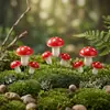 H Cogumelos Artificiais Mini Cogumelos Coloridos de Espuma Micro Paisagem Vaso Acessórios para Bonsai de Natal Decorações de Frutas Artificiais