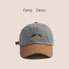 Gorra de Béisbol con Bloques de Color Estilo Coreano, Retro, Moderna, con Visera Solar para Niños, Gorra Versátil Casual para Salir
