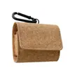 Estuche de Fábrica Personalizado para Auriculares de Corcho, Bolsa de Almacenamiento para Auriculares Bluetooth con Tapa abatible, Protección Portátil para Auriculares con Mosquetón