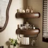 Estante Triangular de Almacenamiento para Baño sin Taladro, Montado en la Pared, para Uso en el Hogar, Estante Organizador de Esquina Multifuncional