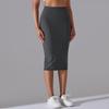 Liquidação: Saia Midi Esportiva Casual com Fenda para Mulheres, Ajuste Slim, Amiga da Pele, Alta Elasticidade