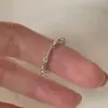 Anillo de Zirconia de Moda Diseño de Nicho Ins para Mujer Abierto Exquisito Brillante Diamante Estilo Coreano Elegante Simple Anillo para Dedo Índice Joyería
