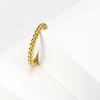 Anillo de Cuentas Redondas Estilo Ins Frío Europeo y Americano Diseño Nicho Anillo de Dedo Simple Elegante para Mujer Joyería de Acero de Titanio