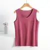 Colete Feminino Veludo Sem Costura para Outono e Inverno Top Decote V Alça Quente Base Catiônica Espessada Camisa
