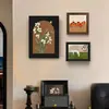 Pintura Pendurada Estilo Medieval para Decoração de Parede de Fundo de Sofá na Sala de Estar, Estética da Dinastia Song, Arte de Parede Tridimensional Retro Francês com Acabamento de Luxo