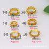 Pulseira colar de ouro antigo francês cor de areia ouro cobre microincrustado zircônia espaçador coroa pulseira com contas acessórios de joias diy atacado