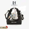 Bolsa Infantil Outono e Inverno Nova Retrô Couro a Óleo Mini Bolsa de Mão Filhote Fofo Bolsa Meia-Lua Orelha Fone de Ouvido Batom Bolsa Transversal